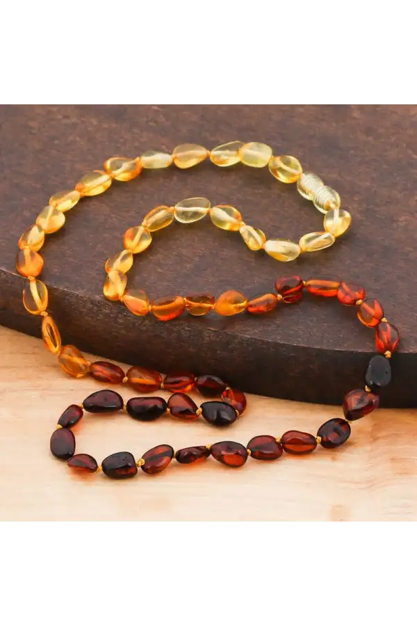 Yetişkin Damla Kehribar Kolye