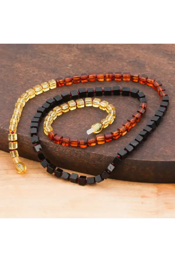 Yetişkin Damla Kehribar Kolye