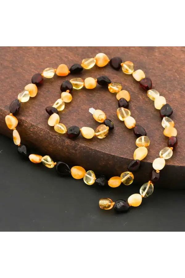 Yetişkin Damla Kehribar Kolye