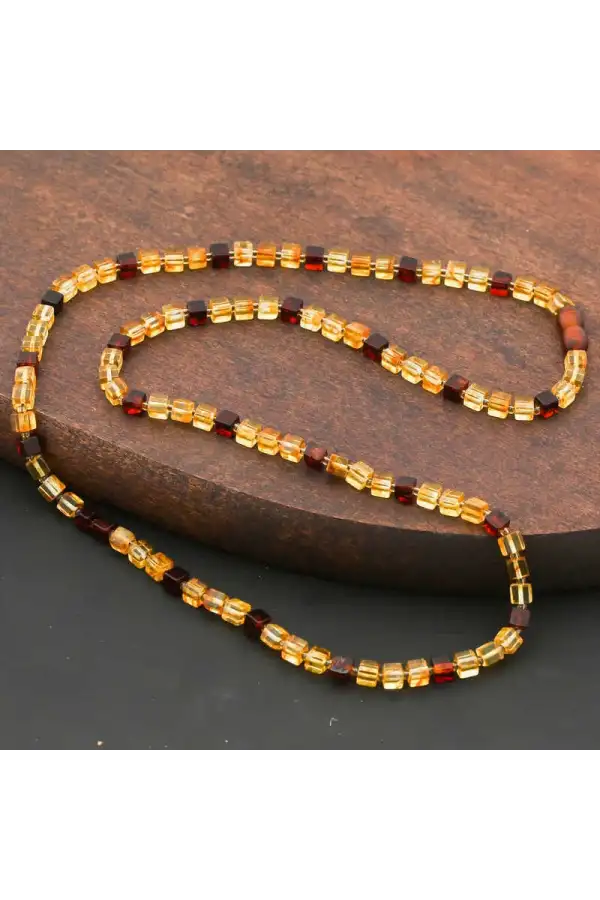 Yetişkin Damla Kehribar Kolye