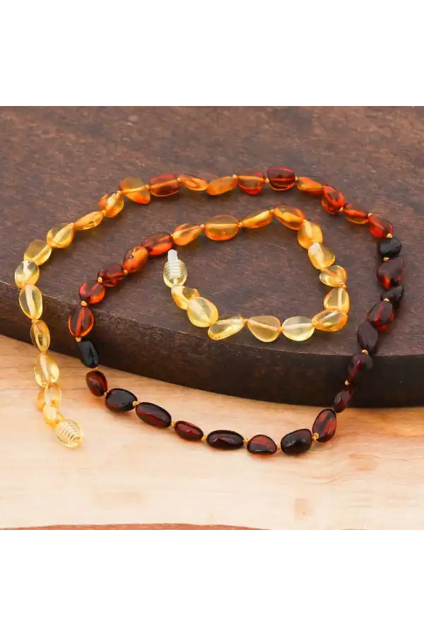 Yetişkin Damla Kehribar Kolye