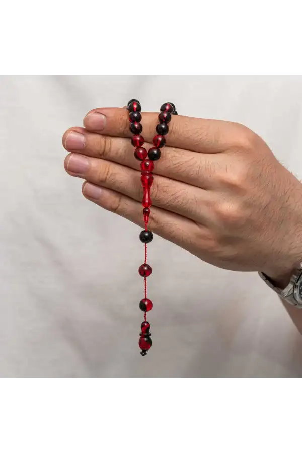 Yuvarlak Sıkma Kehribar Tesbih