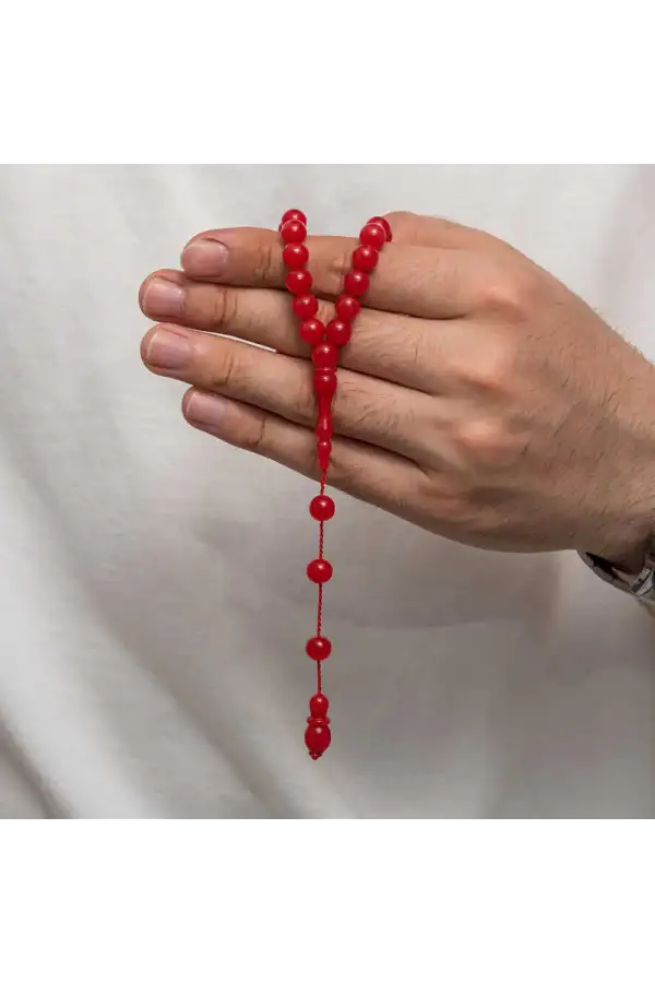 Yuvarlak Sıkma Kehribar Tesbih