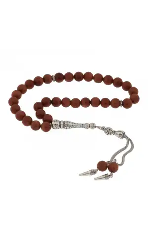 ​Doğaltaş Metal Püsküllü Kahverengi Yıldız Taşı Tesbih