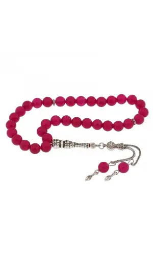 ​Doğaltaş Metal Püsküllü Yeşim Taşı Tesbih