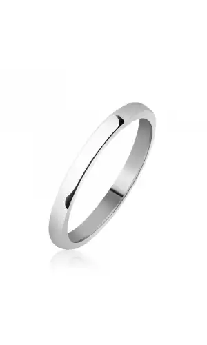 2 mm Düz Bombeli Gümüş Alyans