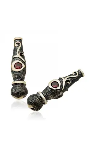 Gümüş Ayyıldız Motifli Tesbih İmamesi