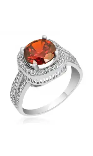 Gümüş Baget Yuvarlak Bayan Yüzük