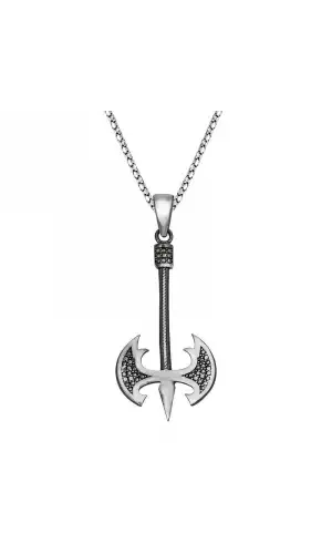Gümüş Balta Erkek Kolye