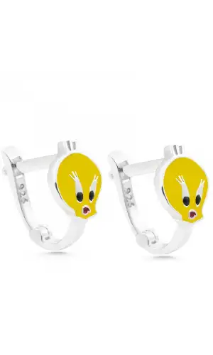 Gümüş Civciv Çocuk Küpesi