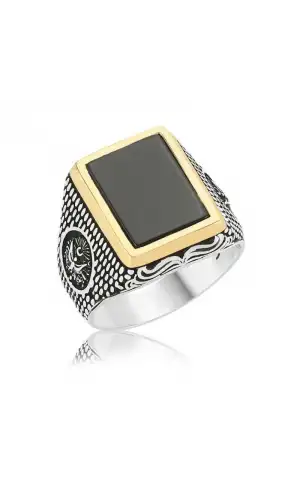 Gümüş Devlet Armalı Erkek Yüzük