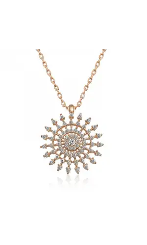 Gümüş Güneş Kolye