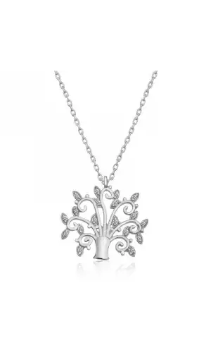 Gümüş Hayat Ağacı Bayan Kolye