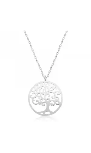 Gümüş Hayat Ağacı Bayan Kolye