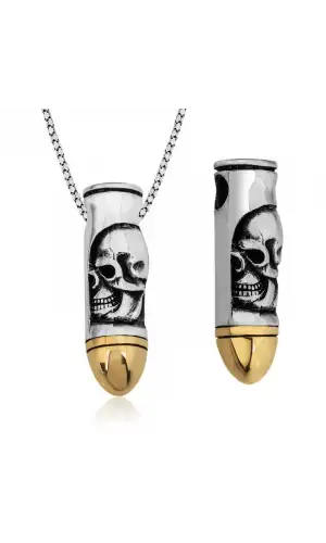 Gümüş Kurşun Kolye