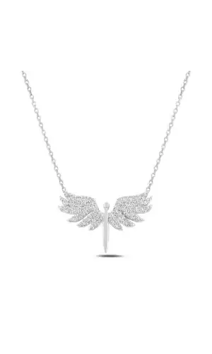 Gümüş Mikail Meleği Bayan Kolye