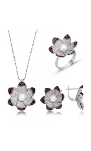 Gümüş Nergis Çiçeği Bayan Set