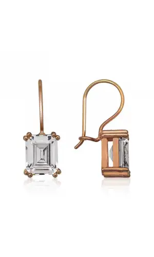 Gümüş Sallantılı Baget Taşlı Bayan Küpe