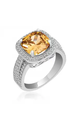 Gümüş Sarı Yuvarlak Bayan Yüzük