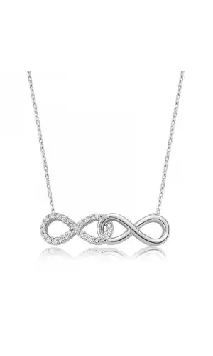 Gümüş Sonsuz Aşk Bayan Kolye