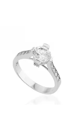 Gümüş Tek Taş Bayan Yüzük