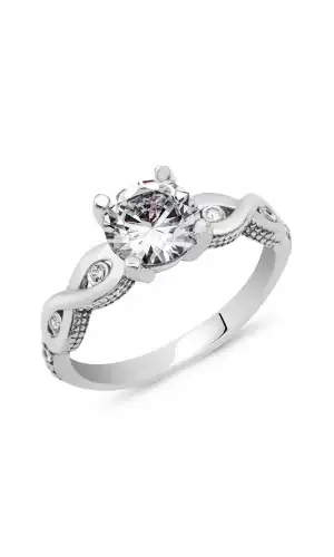 Gümüş Tek Taş Sonsuzluk Yüzük