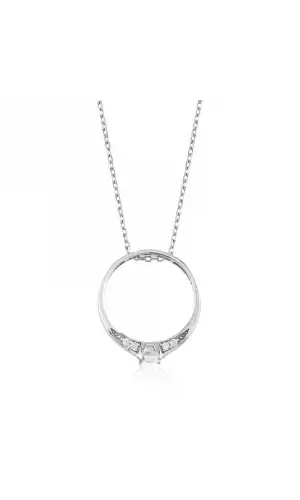 Gümüş Tek Taş Yüzük Bayan Kolye