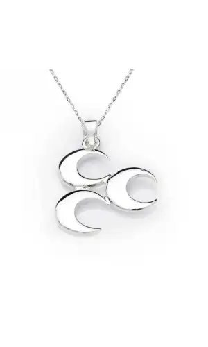 Gümüş Üç Hilal Kolye