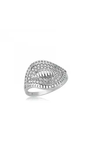 Gümüş Yaprak Bayan Yüzük