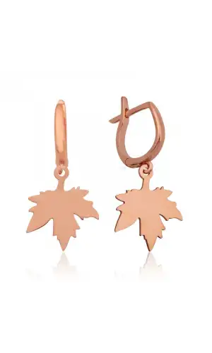 Gümüş Yaprak Küpe