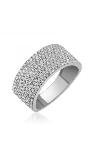 Gümüş Yarım Tamtur Bayan Yüzük