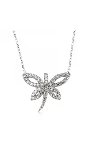 Gümüş Yusufçuk Bayan Kolye