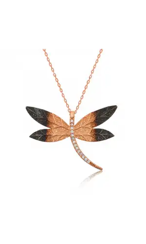 Gümüş Yusufçuk Bayan Kolye