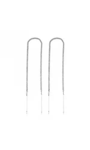 Gümüş Zincirli Küpe