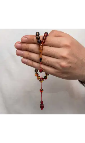 Sıkma Kehribar Tesbih