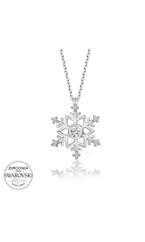 Swarovski Taşlı Gümüş Kartanesi Bayan Kolye