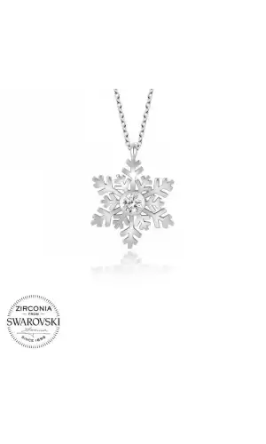 Swarovski Taşlı Gümüş Kartanesi Bayan Kolye