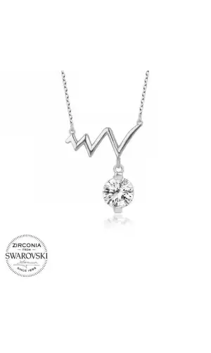 Swarovski Taşlı Gümüş Ritim Bayan Kolye