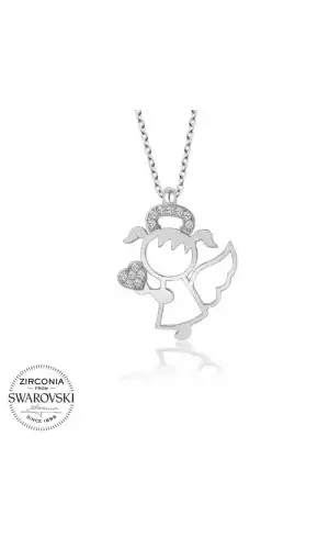 Swarovski Taşlı Gümüş Su Perisi Bayan Kolye