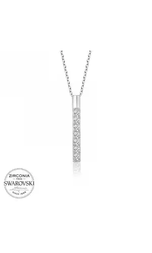 Swarovski Taşlı Gümüş Yeditaş Bayan Kolye