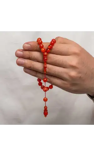 Yuvarlak Sıkma Kehribar Tesbih