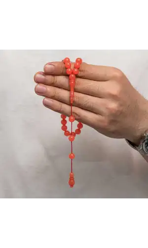 Yuvarlak Sıkma Kehribar Tesbih