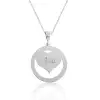 Gümüş Aşk Çemberi İsimli Bayan Kolye