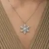 Gümüş Kar Tanesi Kolye