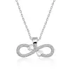 Gümüş Sonsuzluk Kalpler Bayan Kolye