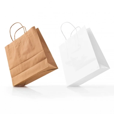 Beyaz Renk Kağıt Çanta 25x12x24 (250 Adet)