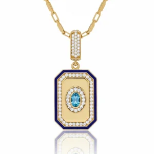 Blue Squa Altın Charm