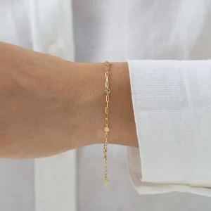 Nisera Lapis Minimal Altın Bileklik