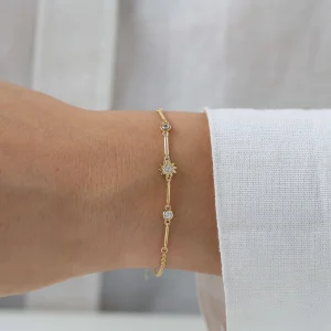 Nisera Minimal Güneş Altın Bileklik