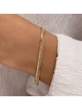 Balık Sırtı Örgü Altın Bileklik